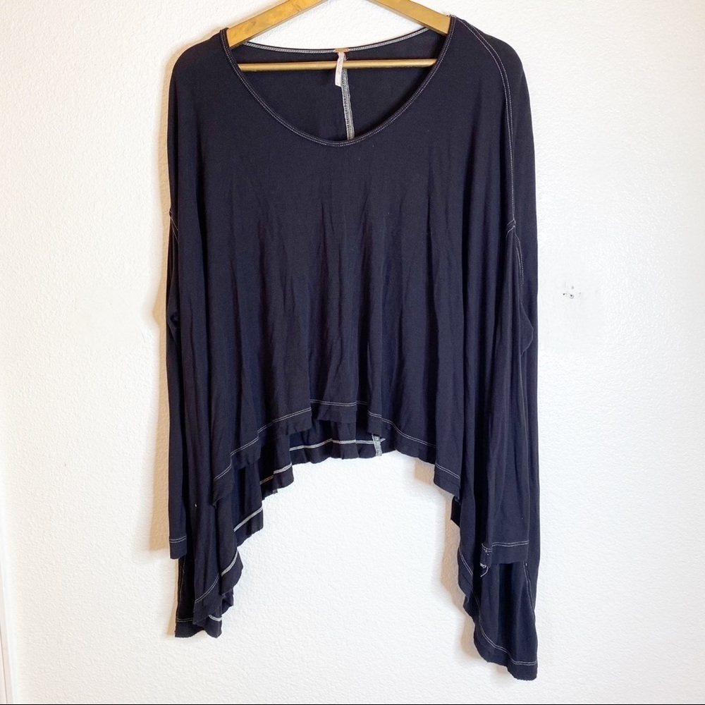 Free People- Draped Boxy Flowy Lose Top -XS